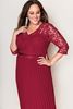 Picture of PLUS SIZE SCALLOPED LACE V NECK DRESS